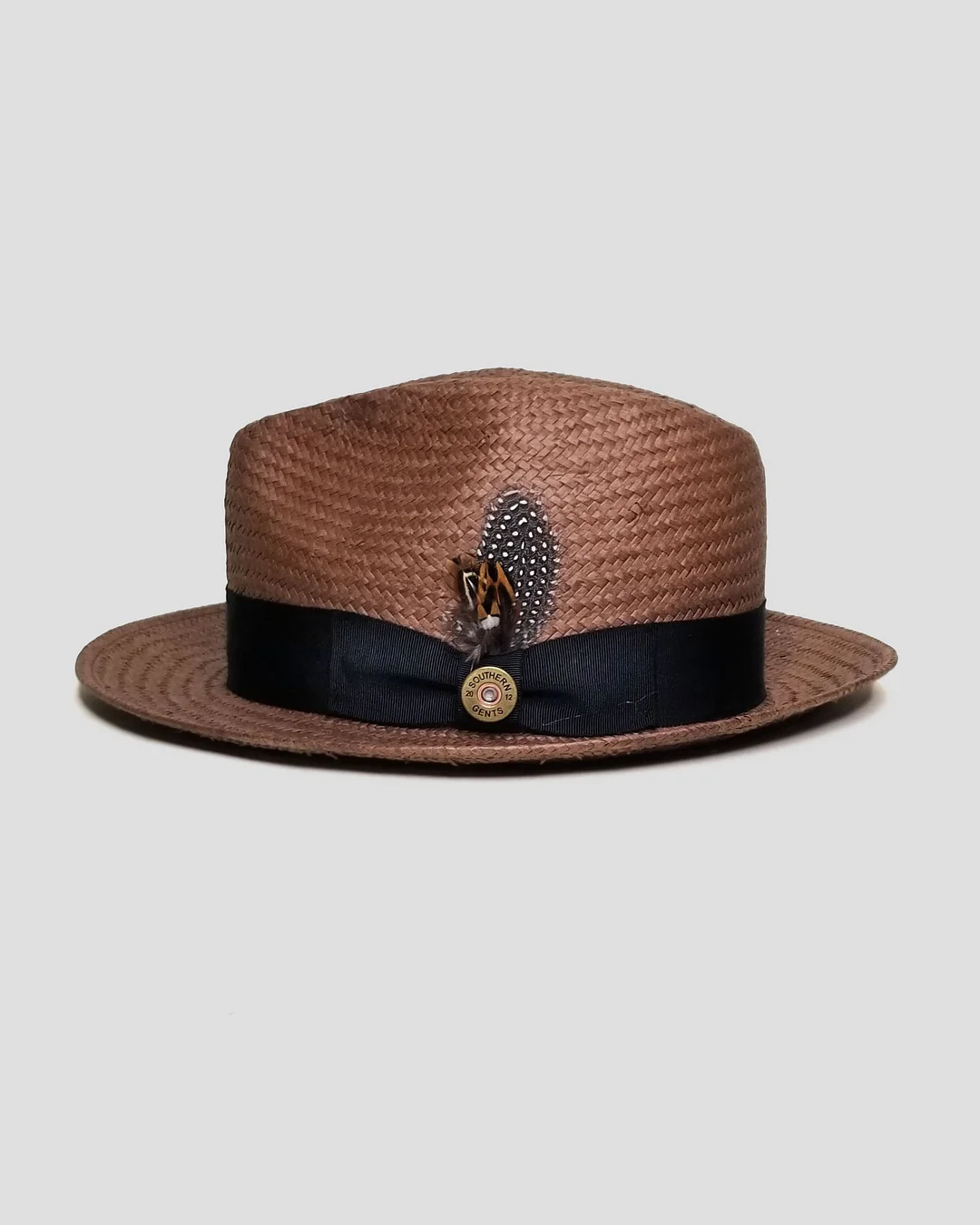 Clearance-Miller Ranch Straw Trilby Fedora – Coffee[Fast shipping and box packing]