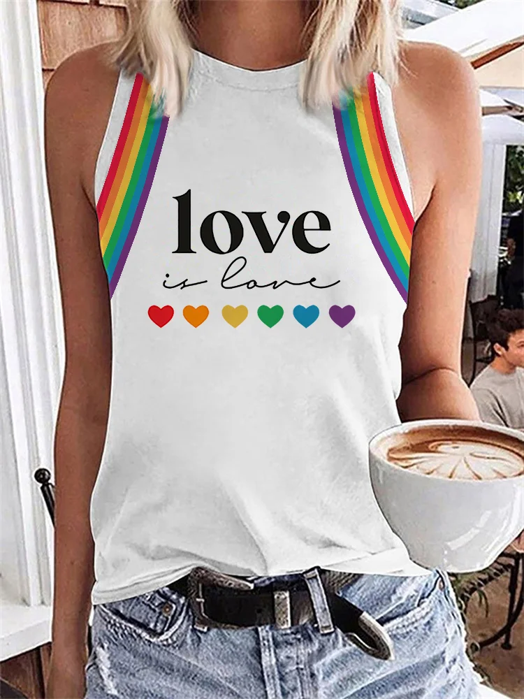 Love Is Love Rainbow Heart Tank Top