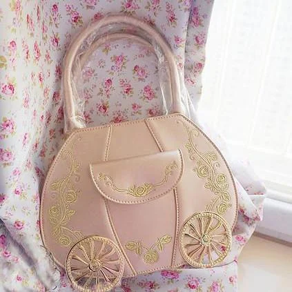 Golden/Black Inwrought Pumpkin Cart Lolita Bag SP164987