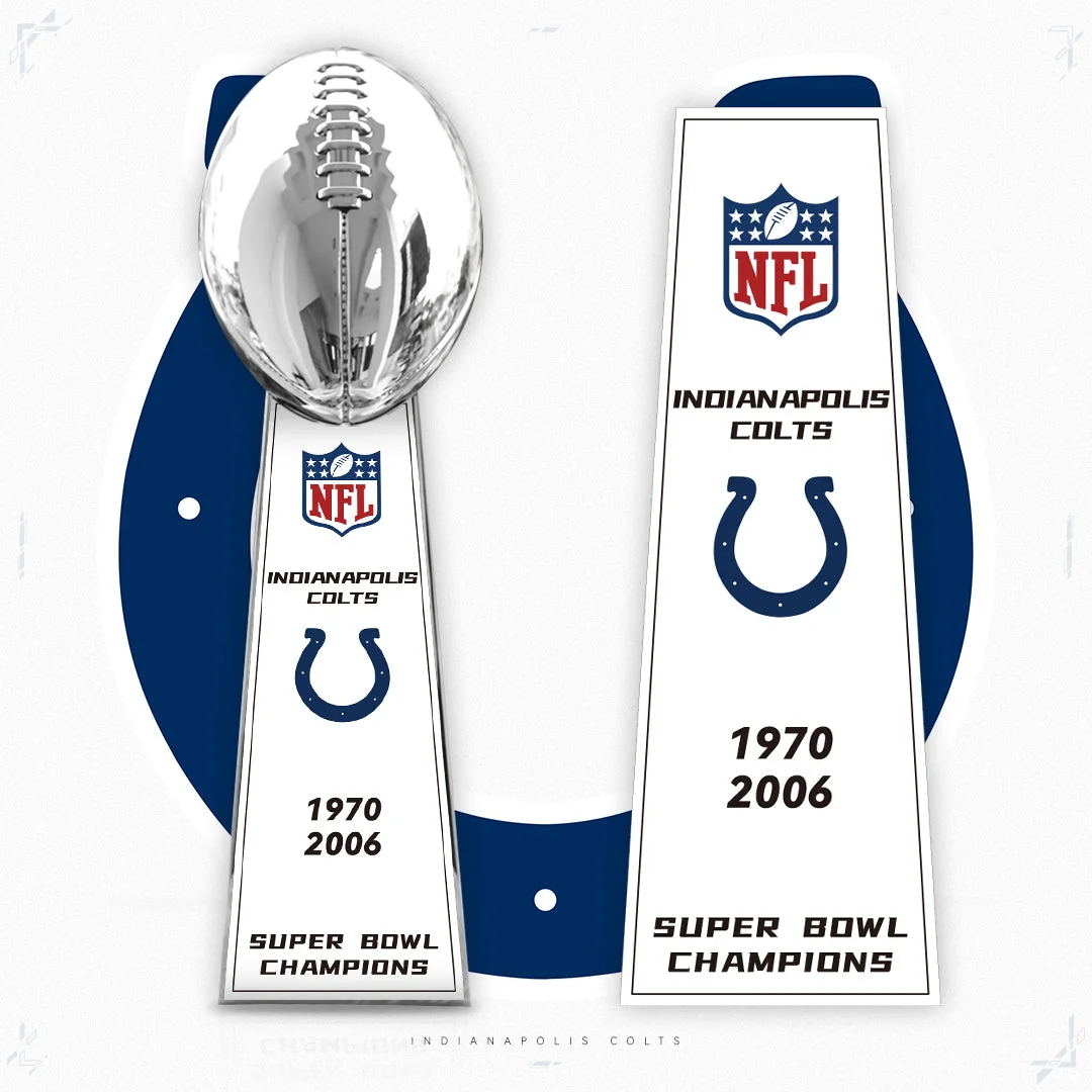 [NFL]Indianapolis Colts，2006/1970 Vince Lombardi ,  Super Bowl Championship Trophy Resin Version