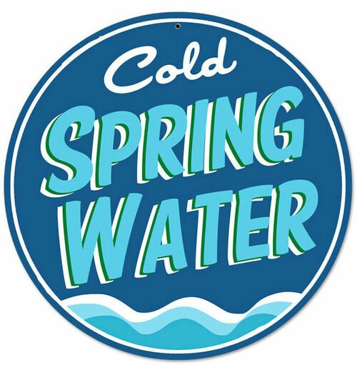 Spring Water- Round Shape Tin Signs/Wooden Signs - 30*30CM
