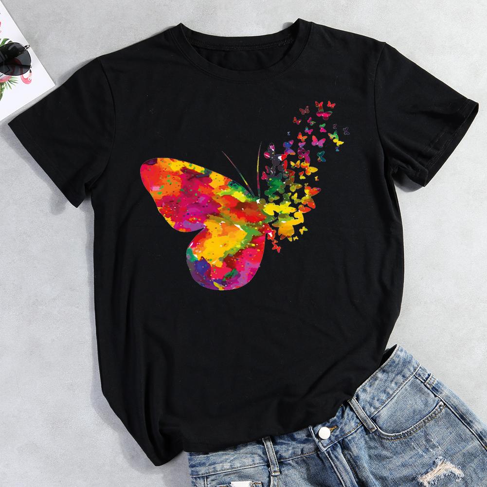 Color butterfly T-shirt Tee -05269-Guru-buzz