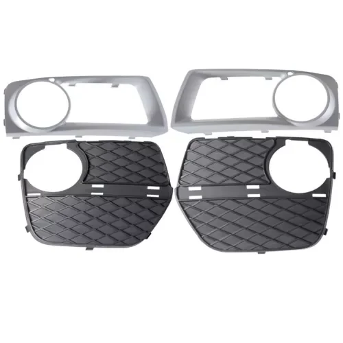 Dronehint Left Right Fog Light Grille Cover W/ Trim Bezel Kit Fit For 2012-2014 BMW X6 E71 (For: BMW) Parts