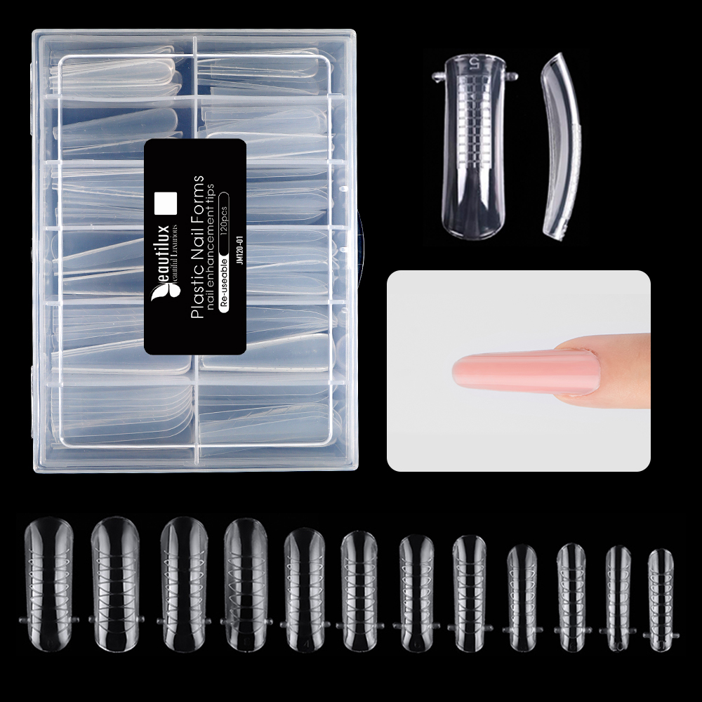 Dual Forms For Nail Extention | Full Cover | Round | 12 sizes | 120pcs