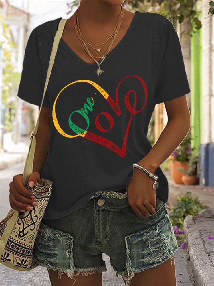 Black Pride One Love Graphic T Shirt