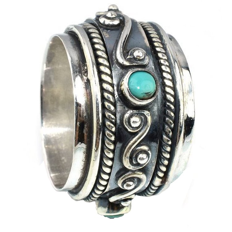 925 Sterling Spinner Meditation Anxiety Ring