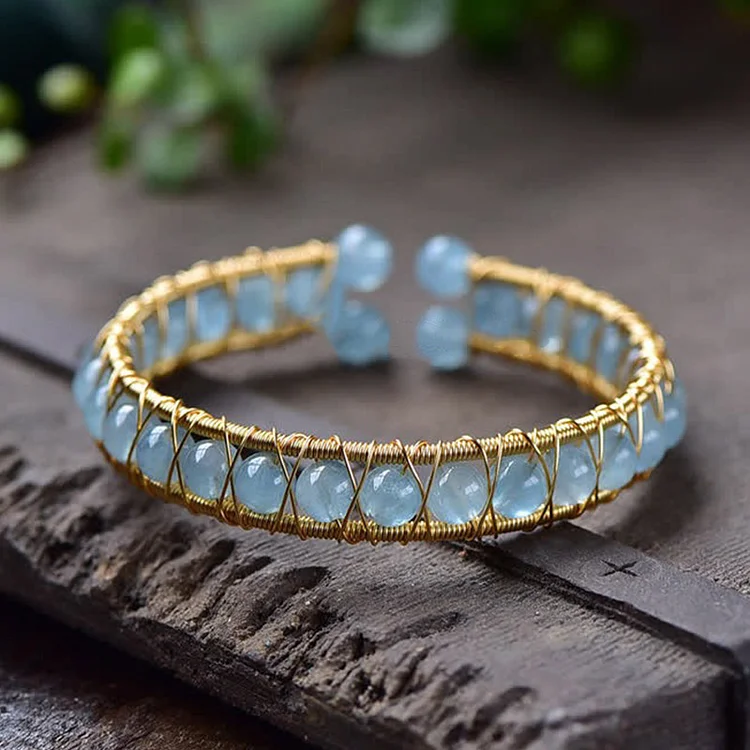 Aquamarine Sincerity Love Gemstone Bracelet