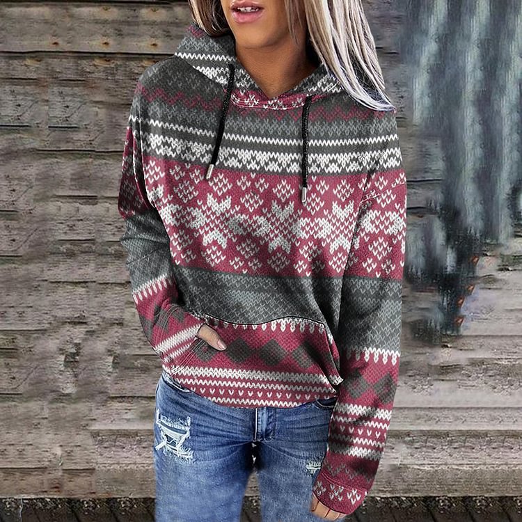 Vefave Fellman Island Sweater Graphic Print Hoodie