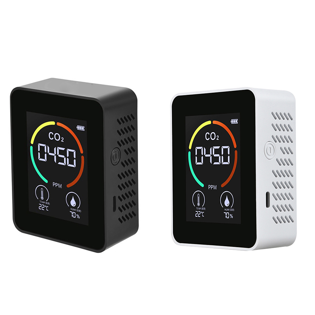 Portable Carbon Dioxide Detector with LCD Digital Temp Humidity CO2 Meter, White, 501 Original
Portable Carbon Dioxide Detector with LCD Digital Temp Humidity CO2 Meter, White, 501 Original