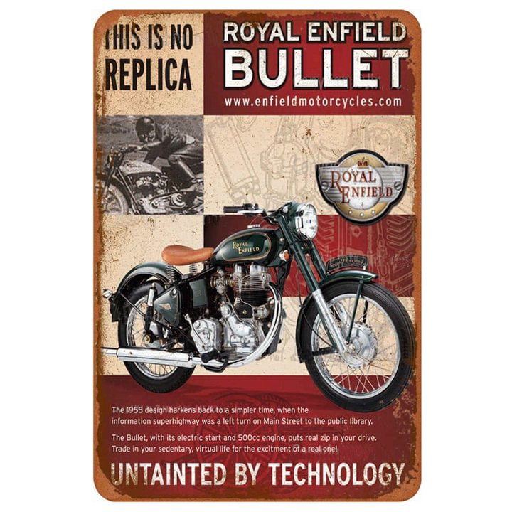 Royal Enfield Motorcycle - Vintage Tin Signs/Wooden Signs - 20*30cm/30*40cm