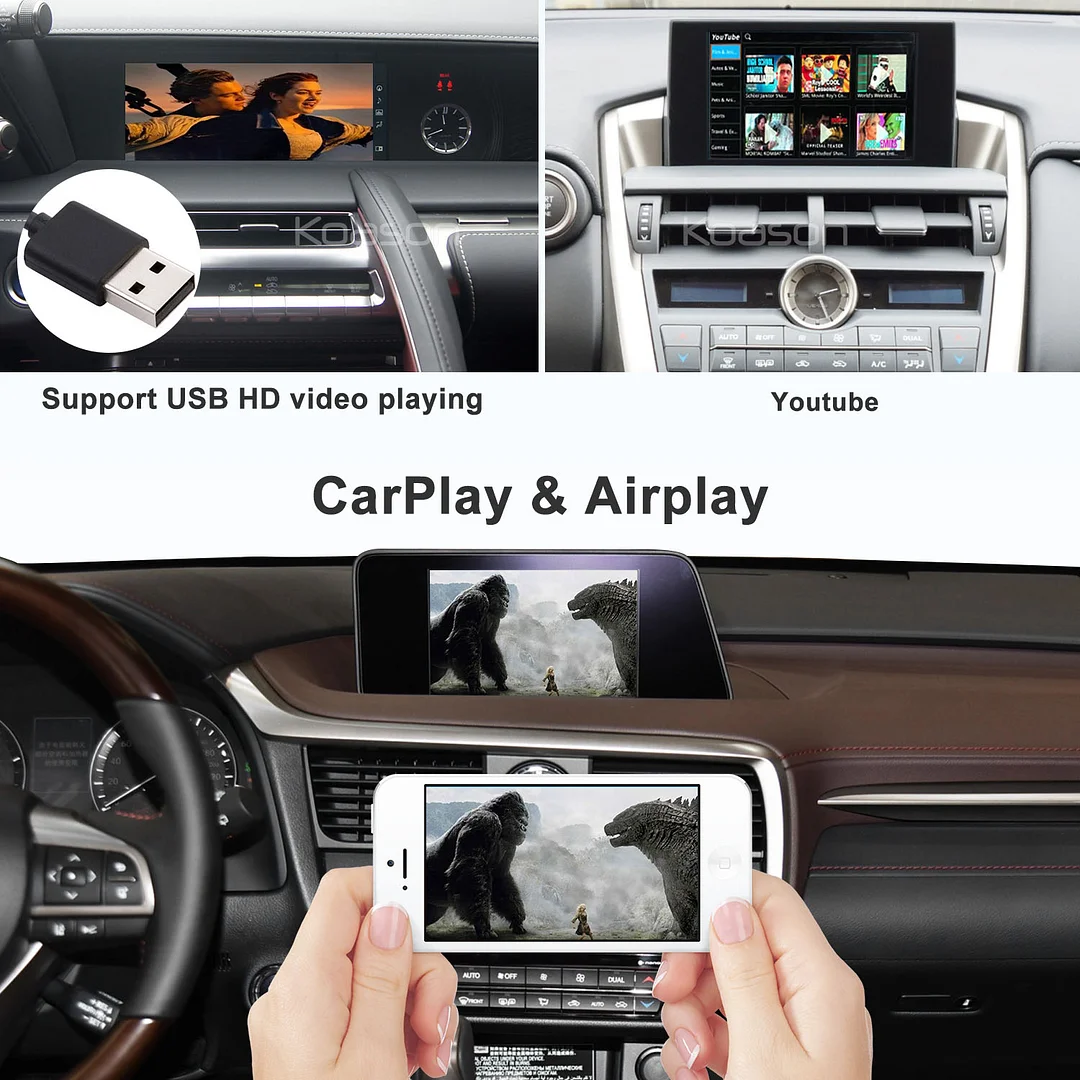 Koason Wireless Apple Carplay Android Auto Box For Lexus Ls Es Nx Is Lc