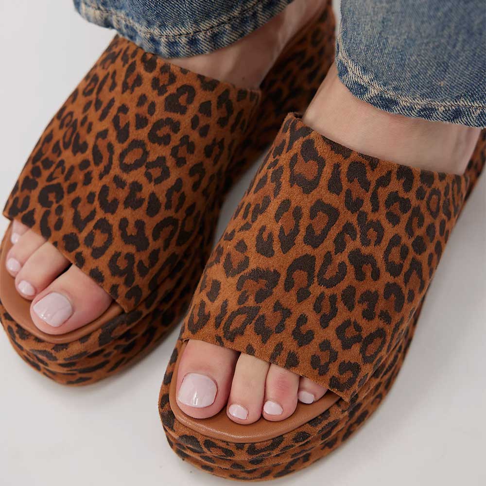 Piani Leopard Print Square Toe Heels main image 1