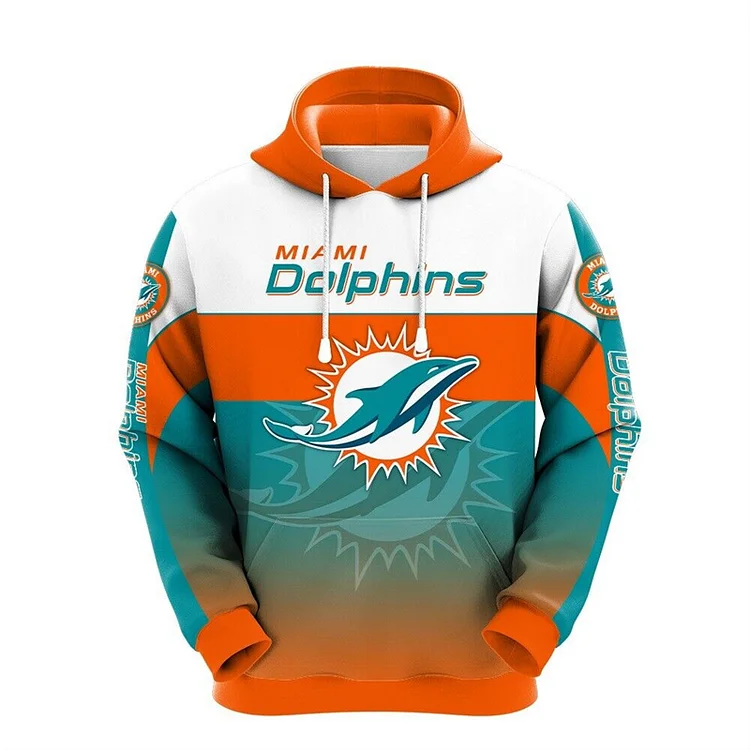 Miami Dolphins
3D Printed Hooded Pocket Pullover Hoodie