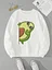 Women Fleece Cartoon Avocado Love 90s Trend Cute Clothing Fashion Pullovers Print Long Sleeve Clothes Female Graphic Sweatshirts