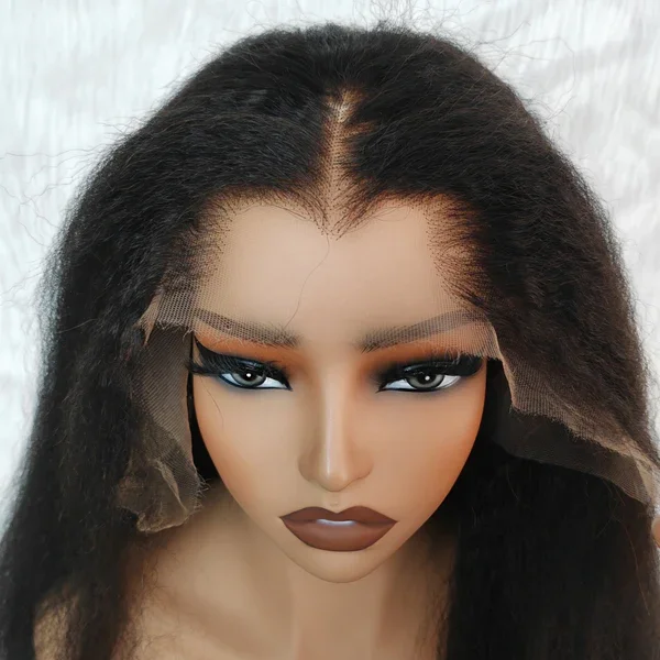 M-Shaped Hairline Kinky Straight HD Lace 13x4 Frontal Wig Lagos Hairline Wigs