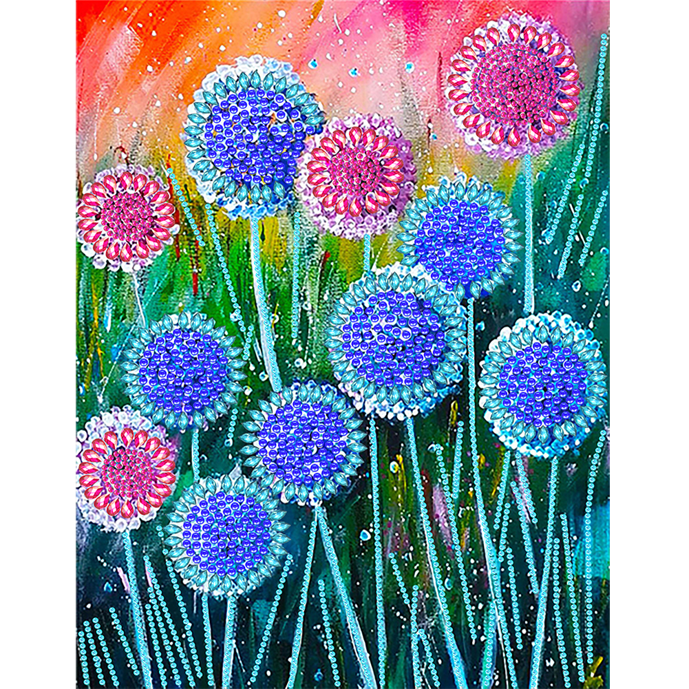 Colorful Dandelion Diamond Painting Kits Adults 5d Diamond - Temu