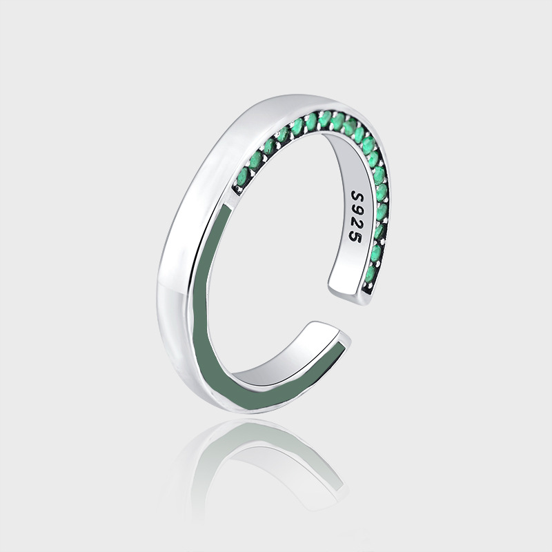 S925 Uneven plate ring-