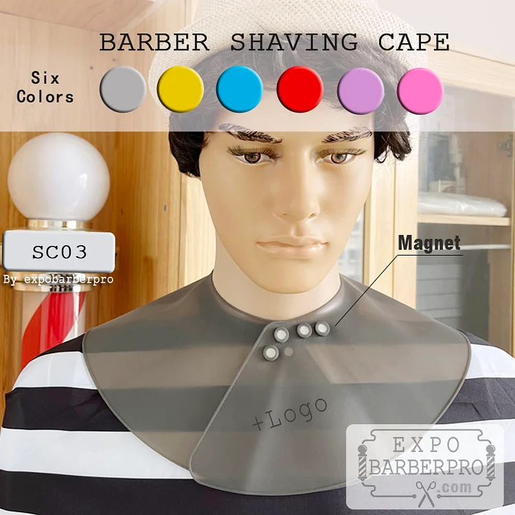 sc03-stylist haircut cape waterproof Rubber Neck  magnet cape, salon shaving cape