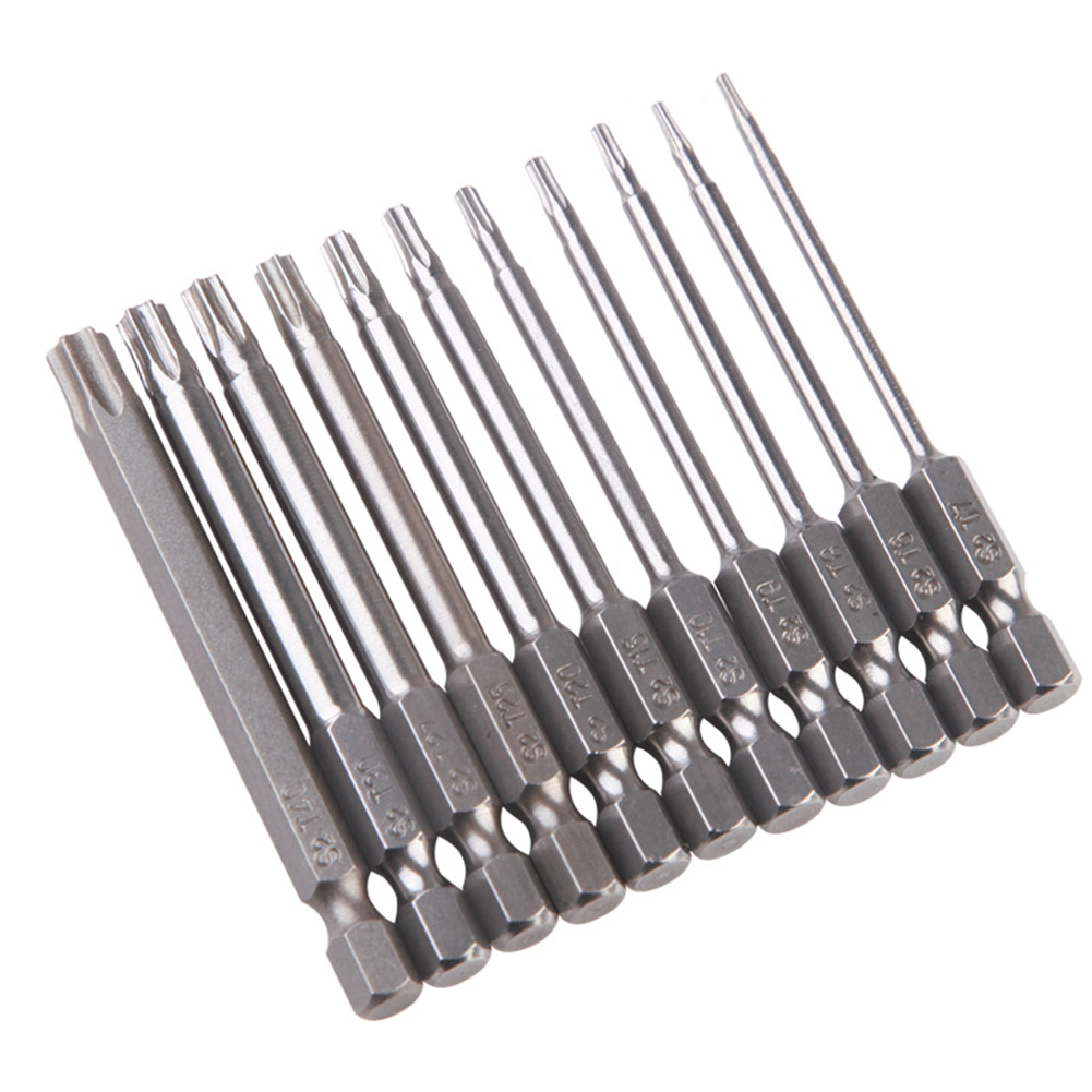 75/100mm 11pcs Hex Handle Hollow Plum Blossom Bit with Hole In the Center, 501 Original
75/100mm 11pcs Hex Handle Hollow Plum Blossom Bit with Hole In the Center, 501 Original