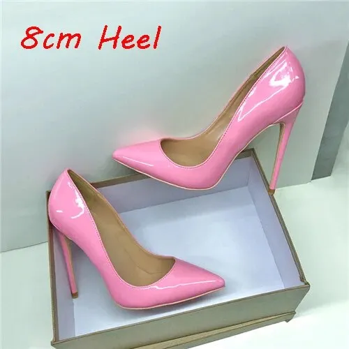 VCshoes Pink Women Pumps Wedding Shoes 12cm High Heels Women Stilettos Ladies Shoes 10cm 8cm QP060