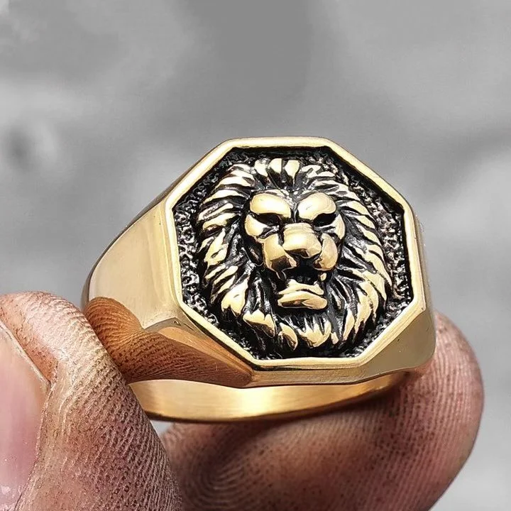 Punk Lion Stainless Steel Ring