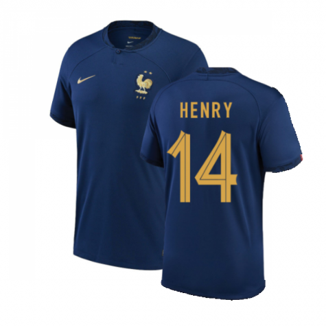 France Thierry Henry 14 Home Shirt Kit World Cup 2022