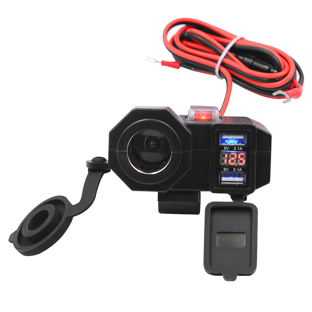 ZH-614A1 Motorcycle USB Charger Cigarette Lighter Socket w/Switch Voltmeter, 501 Original
ZH-614A1 Motorcycle USB Charger Cigarette Lighter Socket w/Switch Voltmeter, 501 Original