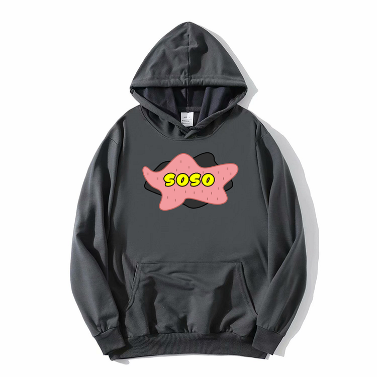 Unisex Just So So Hoodie New Arrival Winter Hoodie Dark Grey