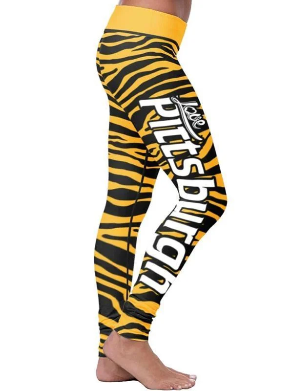 Pittsburgh Steelers Football Fitness Sports Printed Stitching Yoga Pants