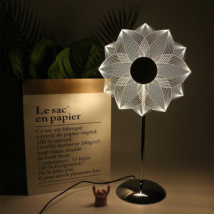 Windmill Sunflower LED Crystal Table Lamp