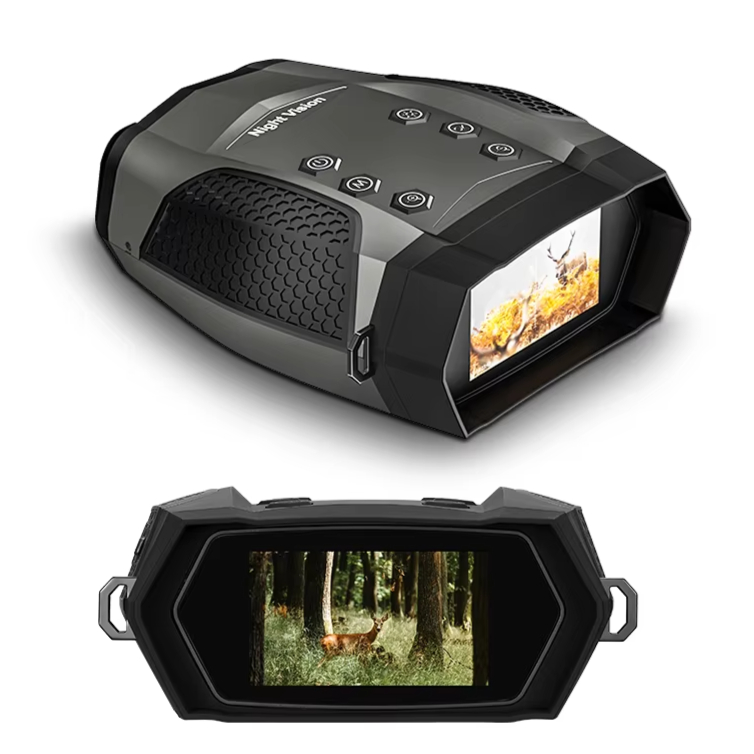 BekinTek 4K Night Vision Binoculars 5000mAh Rechargeable Low Light Digital Telescope Infrared Night View NVG Goggles IR 600m Full Dark Observing Distance Starlight Sensor 8x Zoom 4K Video Recording 48MP Photo Support 32G TF Card with Backlit Button