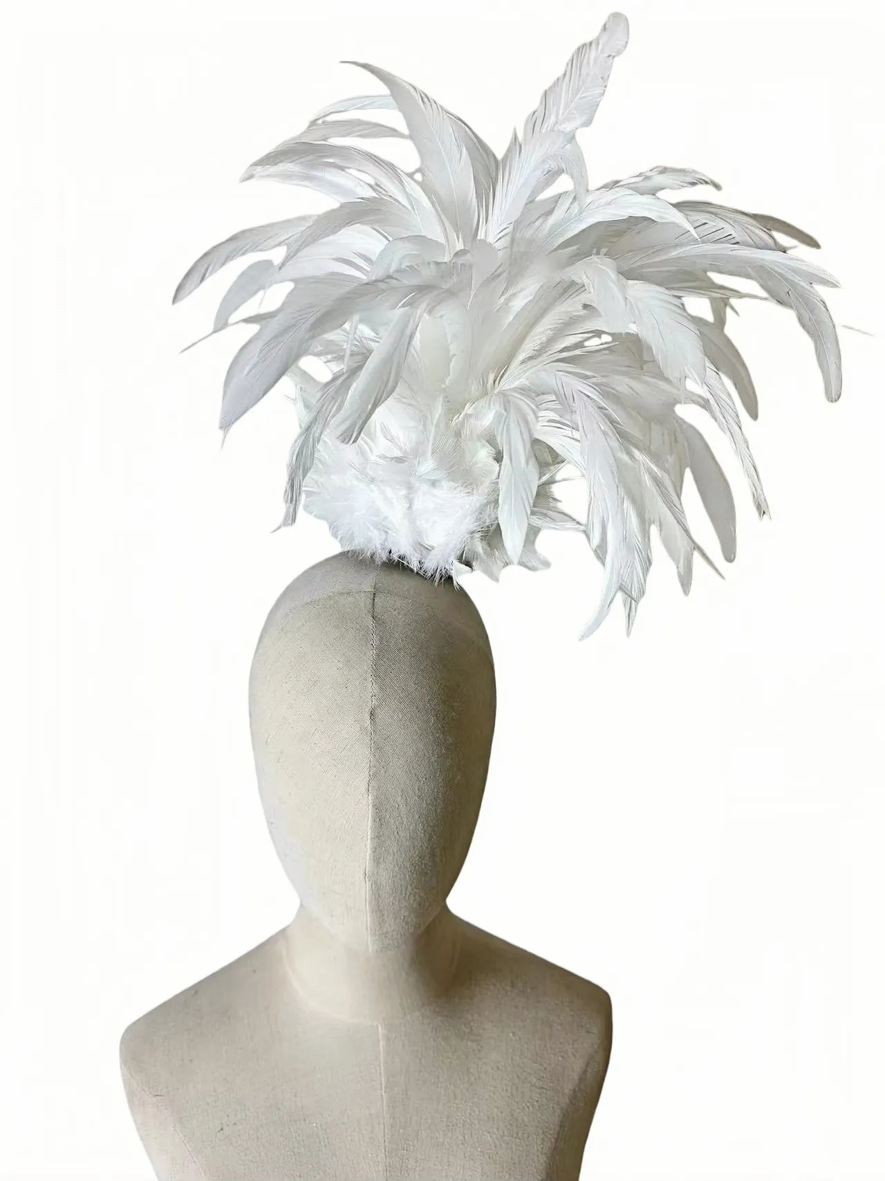VCSHOES Feather headdress samba costume carnival halloween party bar performance hat makeup dance wings parade