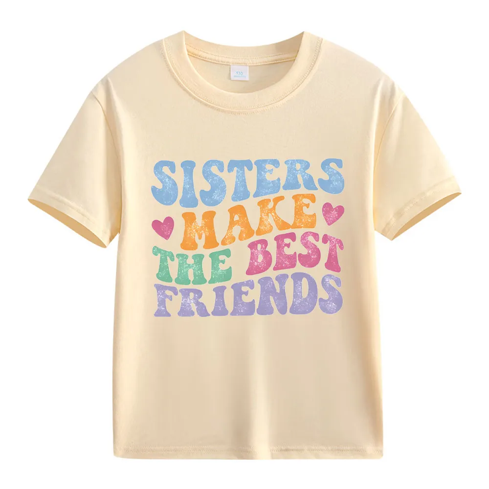 【2Y-13Y】"Sisters Make The Best Friends" Retro Kids' T-Shirt