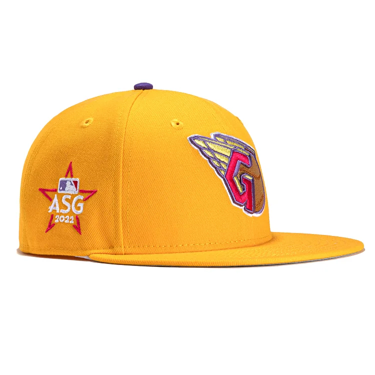 New Era 59Fifty Cereal Pack Bonus Flavors Cleveland Guardians 2022 All Star Game Patch Hat - Gold, Purple QueenFunky