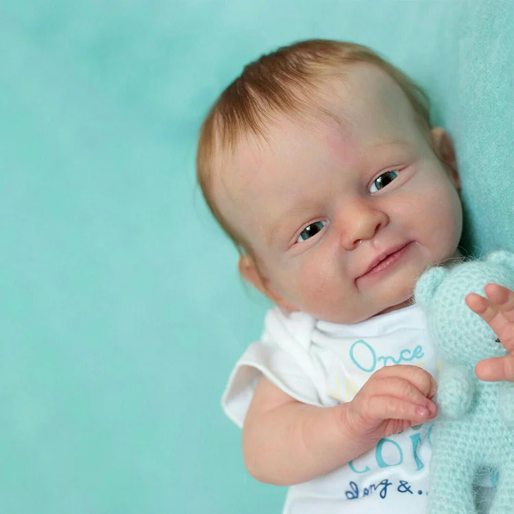  [New]20'' Reborn Toddler Cloth Body Baby Doll Boy with Painted Hair Named Elima - Reborndollsshop®-Reborndollsshop®