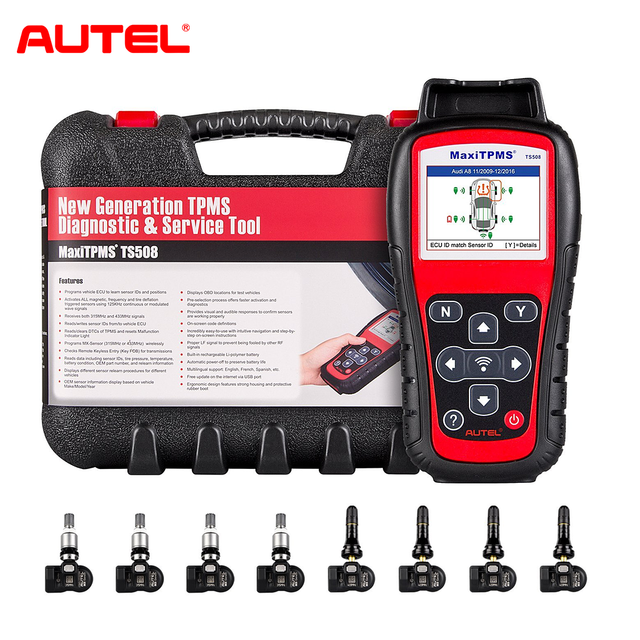 Autel TS508K TPMS Tool Upgrand of MaxiTPMS TS408/TS501/TS508 with 8pc Sensors