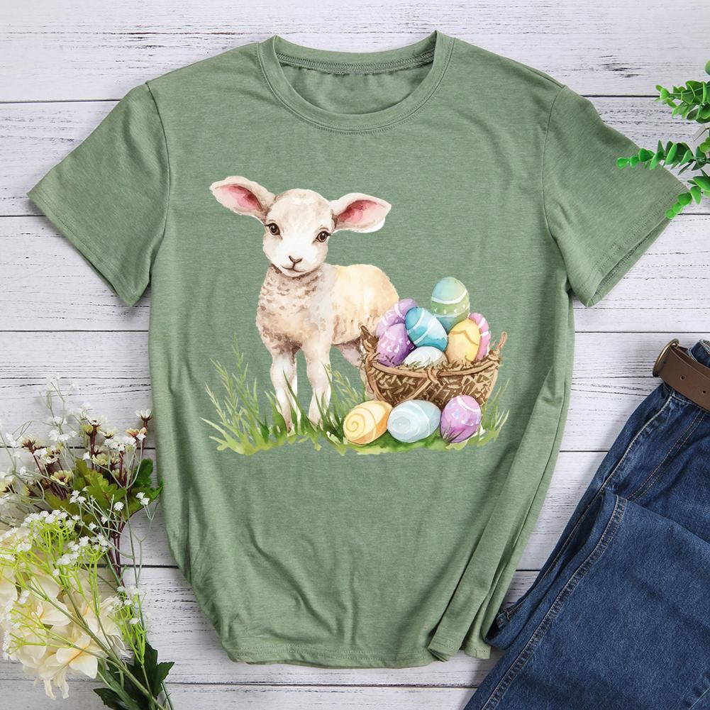 Happy Easter Round Neck T-shirt-0025478-Guru-buzz