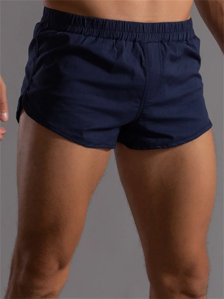 Men's Swimwear Swim Shorts Swim Trunks Elastic Waist Solid Color Comfort Breathable Short Sports Outdoor Daily Bathing Stylish Casual / Sporty Black White Micro-elastic-JRSEE
