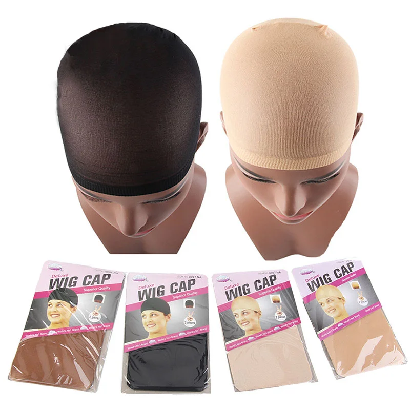 Hair cap elastic stockings lined with mesh for making wigs