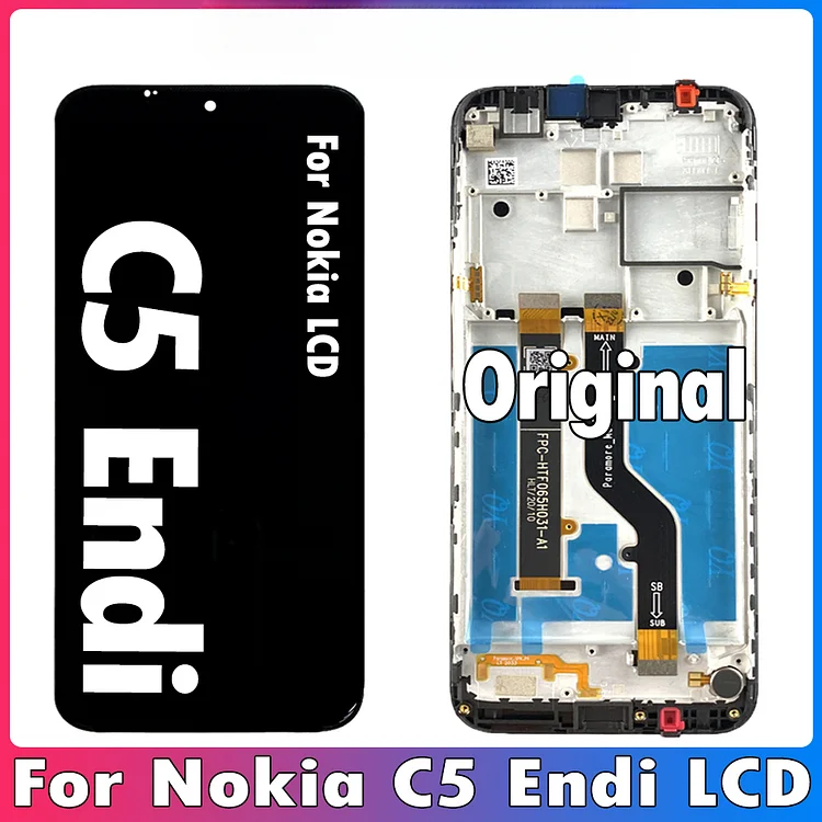Original 6.52" For Nokia C5 LCD Display Touch Screen Digitizer Assembly For Nokia C5 Endi LCD Replacement Repair Parts