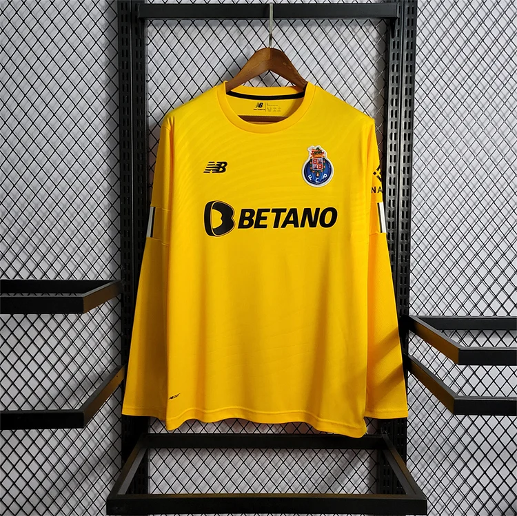 FC Porto Long Sleeve Goalkeeper Shirt Top Kit 2022-2023 - Yellow