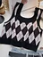Nautinvest college outfits Women Plaid Tank Tops Backless Cute Camis Female Crop Tops Knitted Tops Women Crop Tank Tops 2025 Summer
