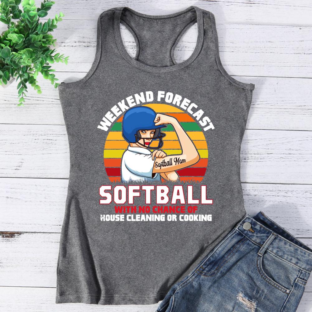 Softball With no chance of house cleaning or cooking Vest Top-0025057-Guru-buzz