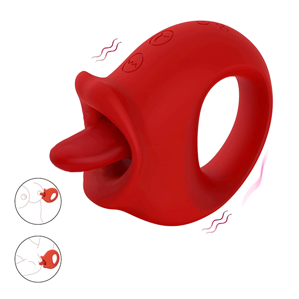 Pleasure Ring – Dual Licking & Vibrating Clitoral Stimulator By Rose Toy
