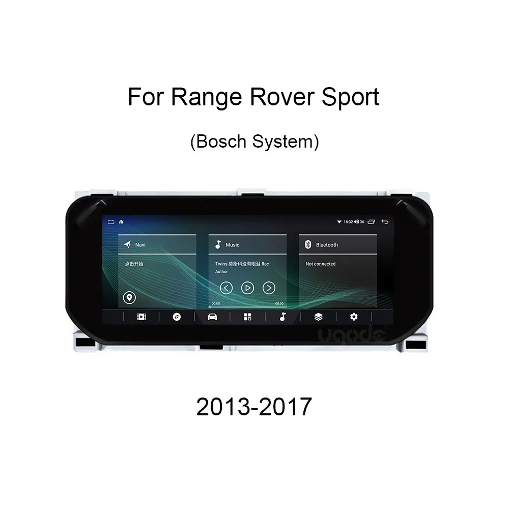10,25 Zoll Android Auto GPS Bildschirm Upgrade Multimedia Player für Land Rover Range Rover Sport mit Bosch System L494
