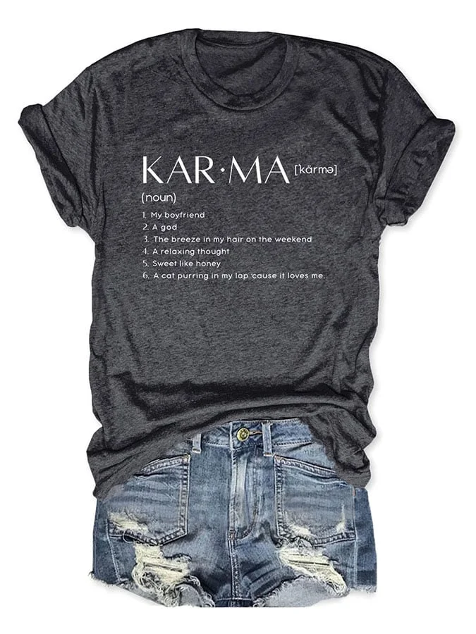 Karma Print Short Sleeve T-Shirt
