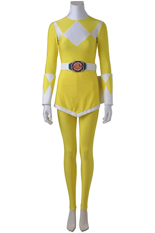 Mighty Morphin Power Rangers Boy Tiger Ranger Yellow Cosplay Costume