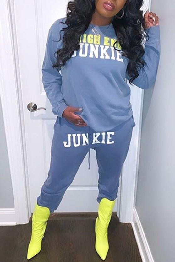 Fashion Casual Printing Stitching Sports Suit - BlackFridayBuys