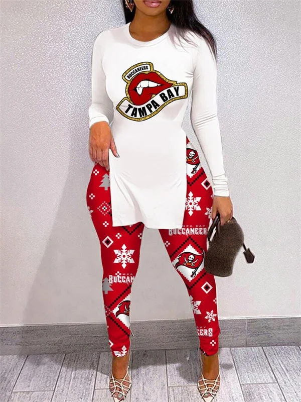 Tampa Bay Buccaneers
Limited Edition High Slit Shirts And Leggings Two-Piece Suits