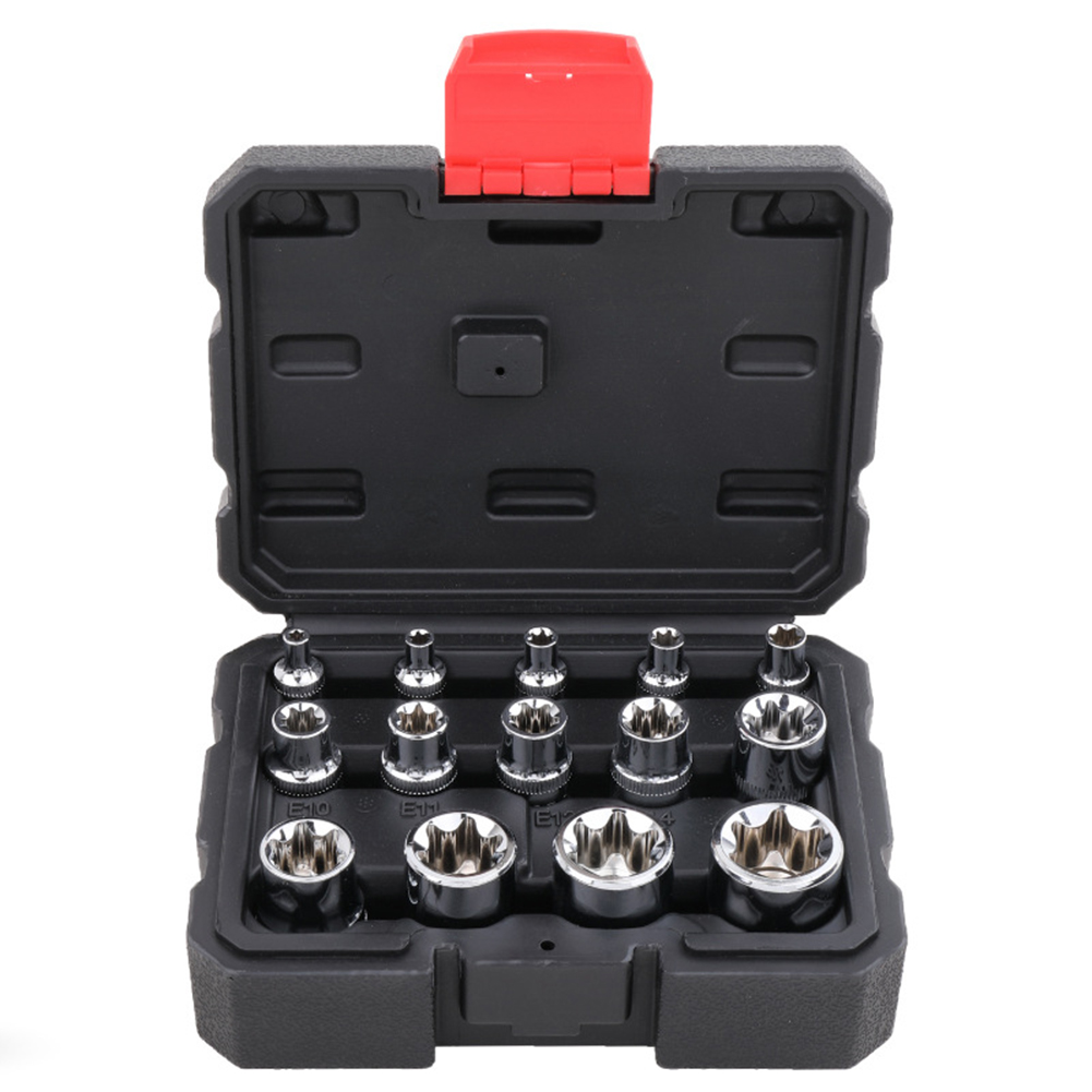 14x E4-E24 Torx Socket Set Extension Holder Bits Adapter Wrench Sleeve Tool, 501 Original
14x E4-E24 Torx Socket Set Extension Holder Bits Adapter Wrench Sleeve Tool, 501 Original
